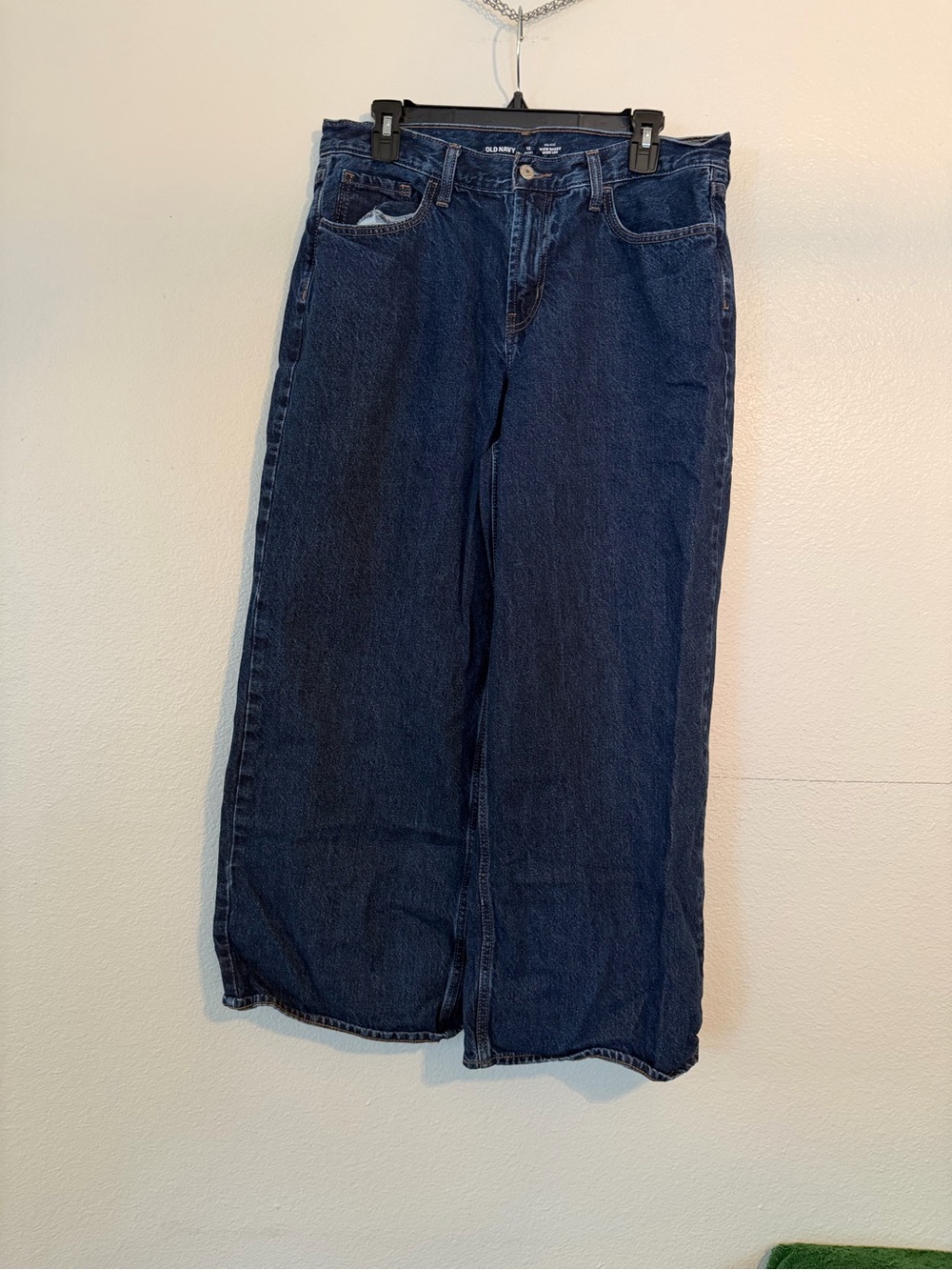 Old Navy Dark Blue Wide-Leg Short Denim Jeans